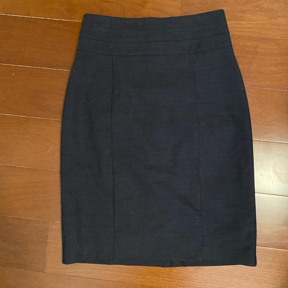H&M US 4 high waist grey pencil skirt - Picture 2 of 6